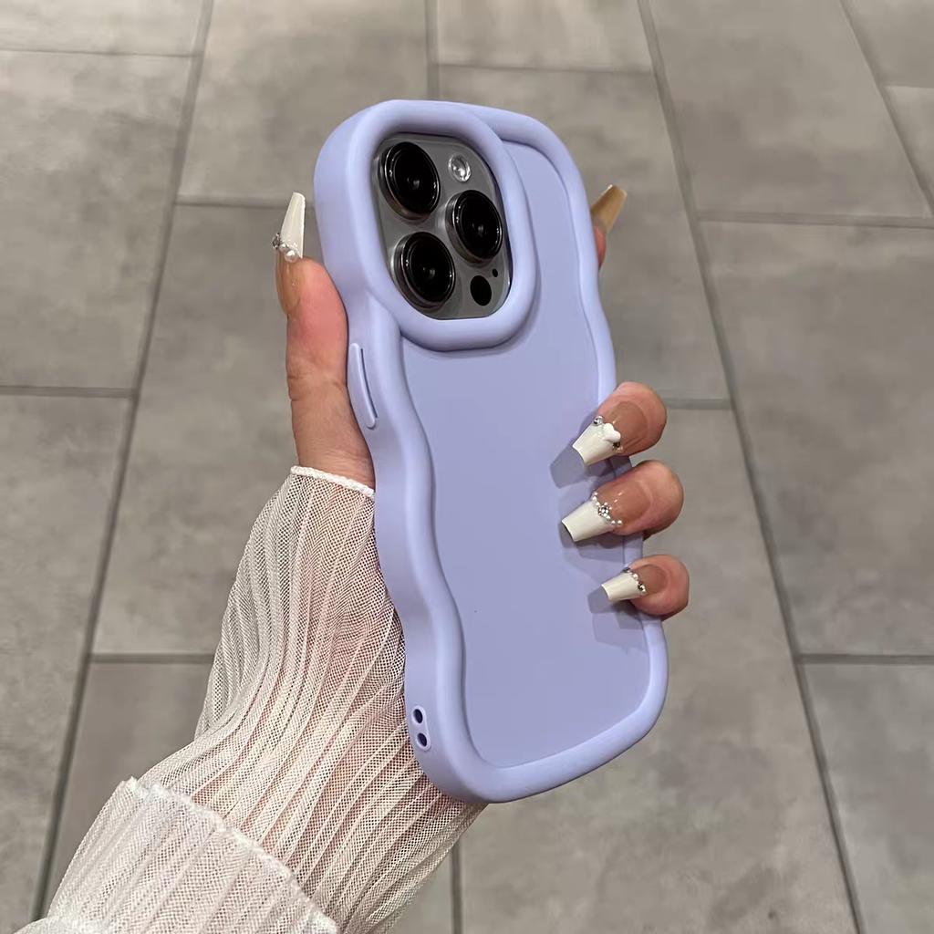 Case For VIVO V50 V60 Lite Y05 Y03 Y18 Y31 Y21 Y33S Y17S Y28 Y15S Y38 Y29 Y39 Y400 solid color Candy Wave Side Bumper Cover