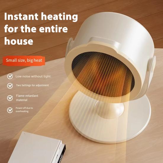 Портативный настольный обогреватель 220 В, энергосберегающий, быстро нагревающийся, мини-обогреватель с вращением на 360 градусов и защитой от перегрева.