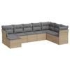 VidaXL Salon de jardin avec coussins 8 pcs beige résine tressée 3218049