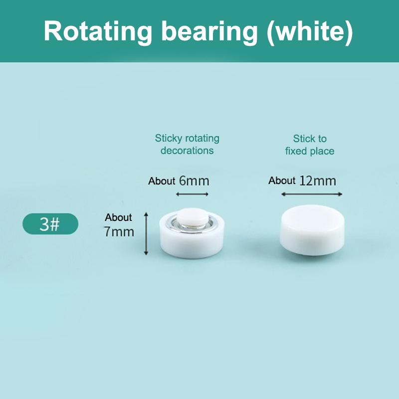 10Pcs Rotatable Transfer Bead Nail Decoration Spinning Nail Charms Manicure Rotating Jewelry Accessory Rotating Bearing
