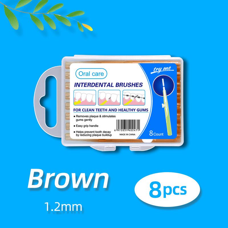 Выдвижная межзубная щетка пуш-пул для очистки промежутков