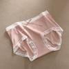 Маленькая и Свежая Цветовая Гамма Чистое Желание Кружевные Трусики Дышащие Один Размер Подходит Всем Треугольные Женские Трусики