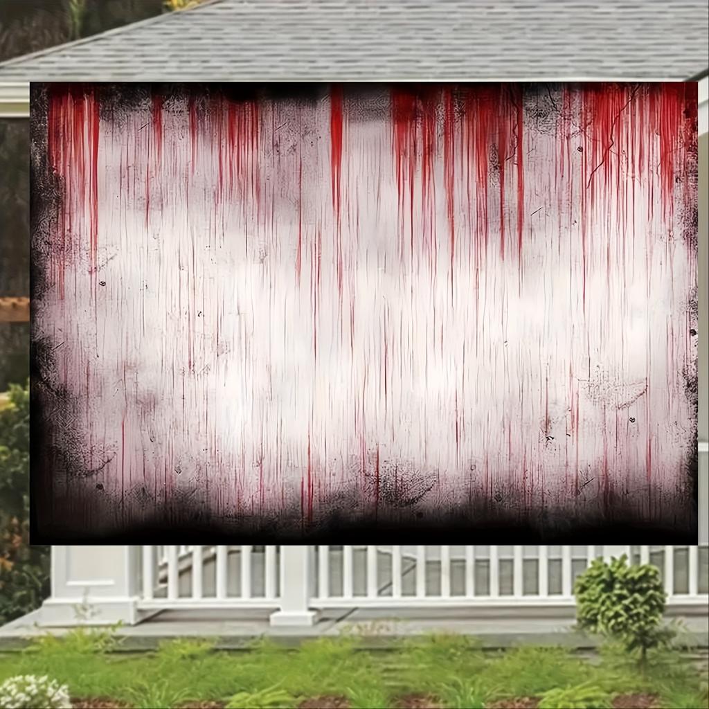 2D plane 1 piece 2D photography backdrop cloth Halloween zombie-themed party with a red blood drop backgroundzyc
