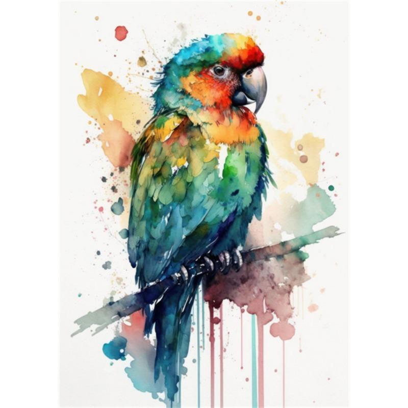 Акварельная дикая природа Холст Картина маслом Печать Постер Абстракция Ленивец Осьминог Фламинго Птица Французский бульдог Собака Постер Домашнее настенное искусство