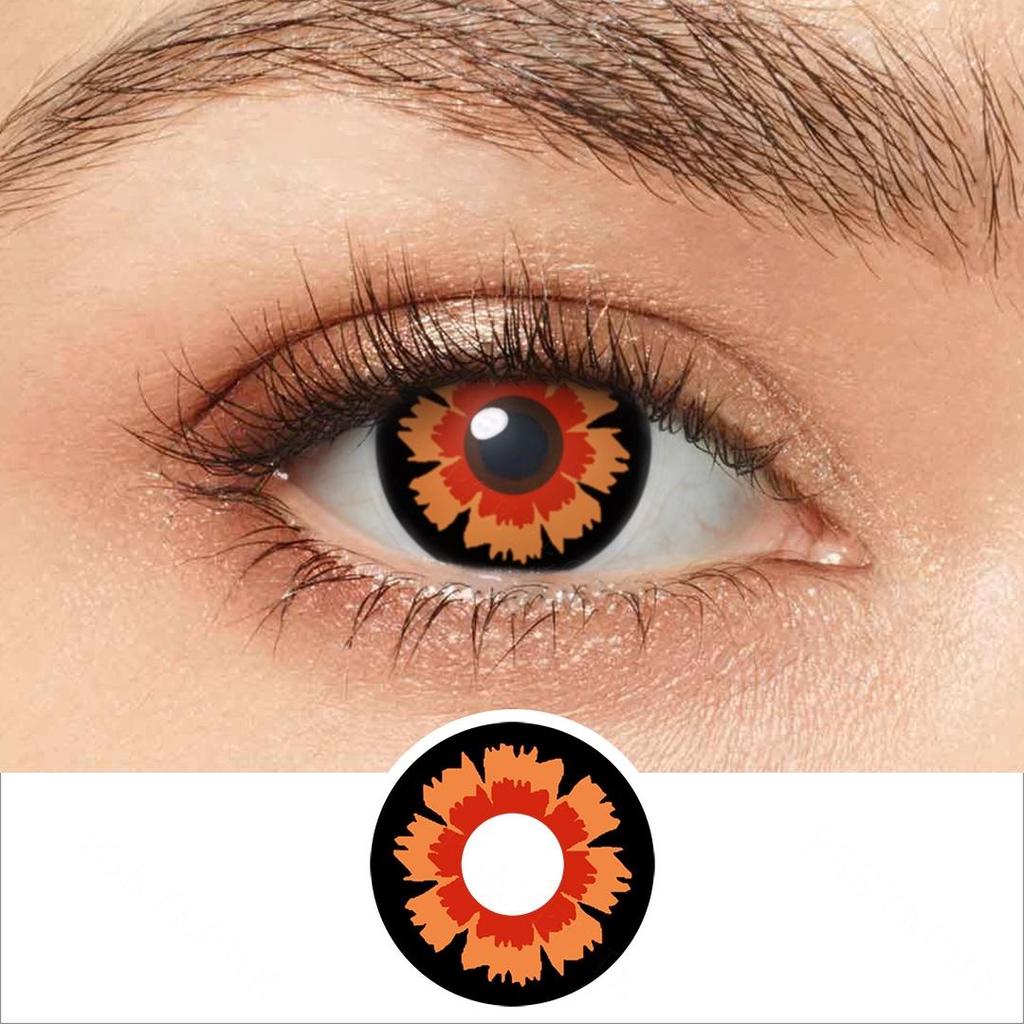 Контактные линзы Kokomi для косплея Фиолетовая галактика Контакты Розовые аниме Контакты Красное пламя Crack CКонтактные линзы Аксессуары для аниме Контактные линзы с узором лепестков