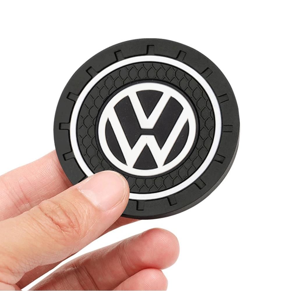 2026 Hot For VW VOLKSWAGEN 1/2Pcs Car Anti-Slip Silicone Coaster Auto Interior Water Cup Pads For Volkswagen Vw Tiguan Jetta Mk6