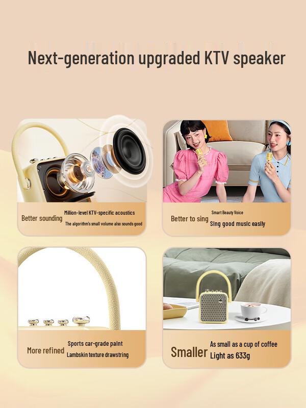 Dianyin K-Song Bluetooth Speaker with Dual Microphones