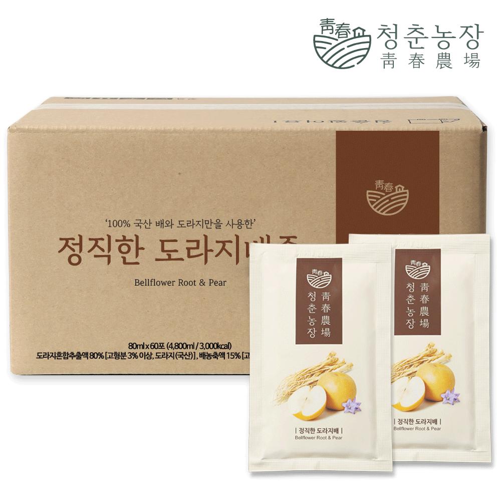 Cheongchun Farm Balloon Flower & Pear Juice Value Pack 2.4L 60 pcs 80ml 60 packs