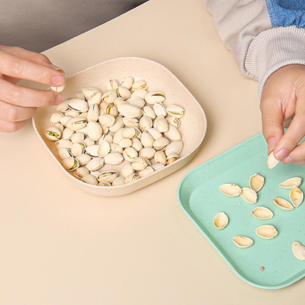 Обеденная тарелка из пшеничной соломы в скандинавском стиле, блюдо из костей, квадратное блюдо для вертела, блюдо из костей, маленькая тарелка для торта и фруктов