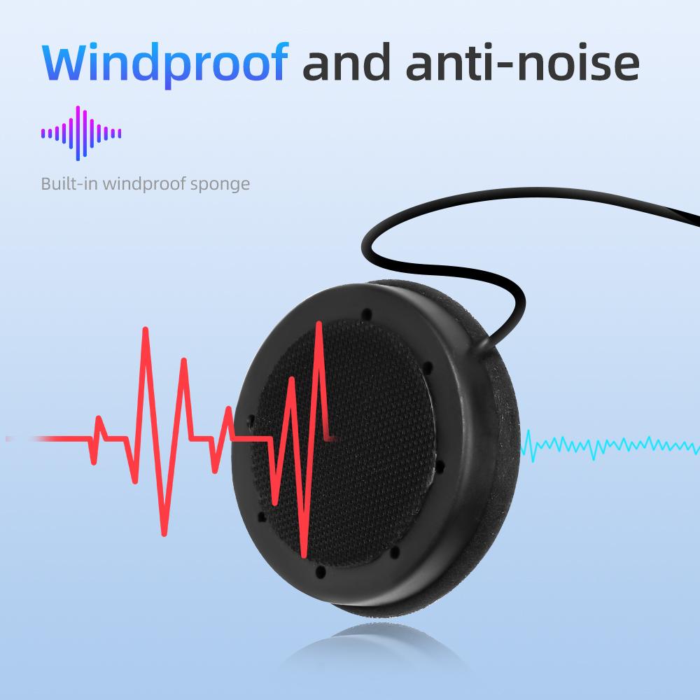 Kebidumei Мотошлем Гарнитура Bluetooth 5.0 Динамик Ультратонкие мотоциклетные наушники BT 5.0 Беспроводные наушники для катания на лыжах Громкая связь Вызов Воспроизведение музыки