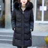 Модные зимние куртки женские длинные парки с капюшоном воротник из искусственного меха свободные толстые теплые женские пальто