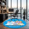 LankyBox Printed Round Rug Carpet Chair Rug Area Rug Entryway Doormats,for Office Chair Living Room Bedroom Kitchen Room.