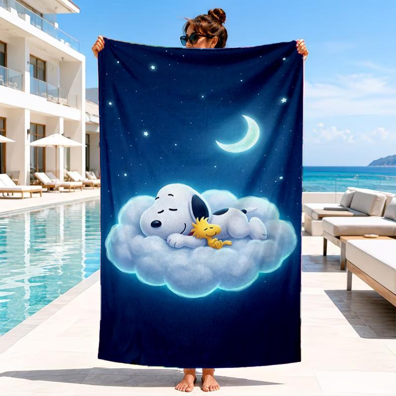Snoo-dog Dreams On The Moon Beach Towel, Microfiber Beach Towel, Perfect For Pool, Beach, Travel, Home Decor Beach Party Fan gifts