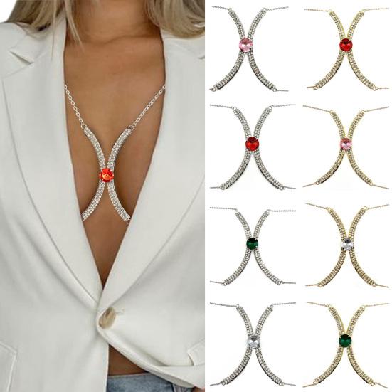 Цепочка для бюстгальтера, сексуальная регулируемая роскошная изящная ювелирная цепочка на грудь, инкрустированная стразами