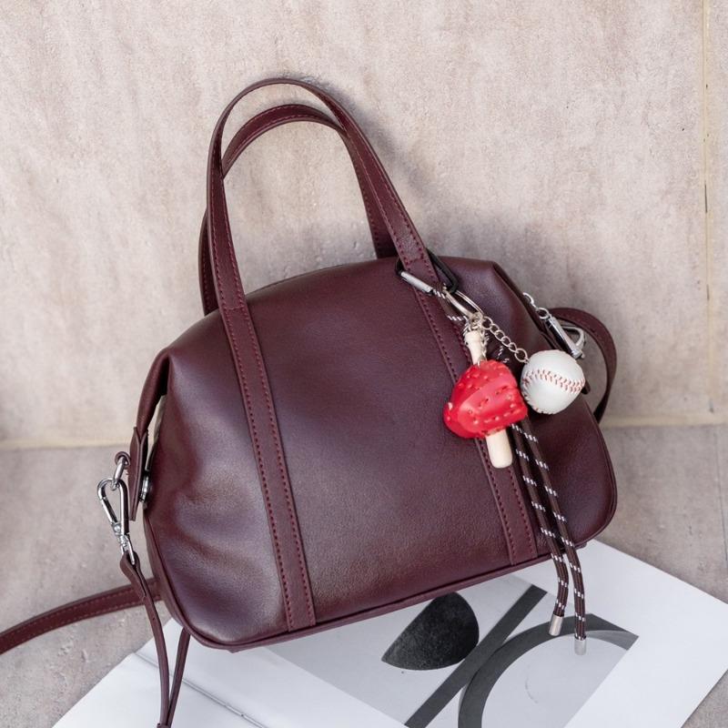 Стильная женская сумка, винтажная универсальная сумка Boston Bag из натуральной кожи, женская сумка-тоут из коровьей кожи растительного дубления через плечо