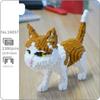 16037 Persian Cat Yellow Kitten Animal Stand Pet 3D Model DIY Mini Diamond Blocks Bricks Building Toy for Children No Box