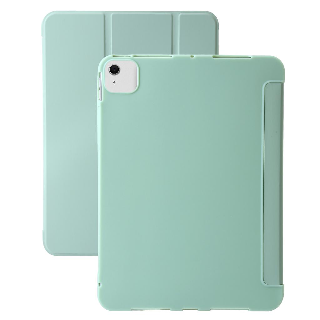 Для iPad Эйр 13 (2025)/(2024) Кожаный чехол с внутренним силиконовым чехлом для планшета с тройной подставкой