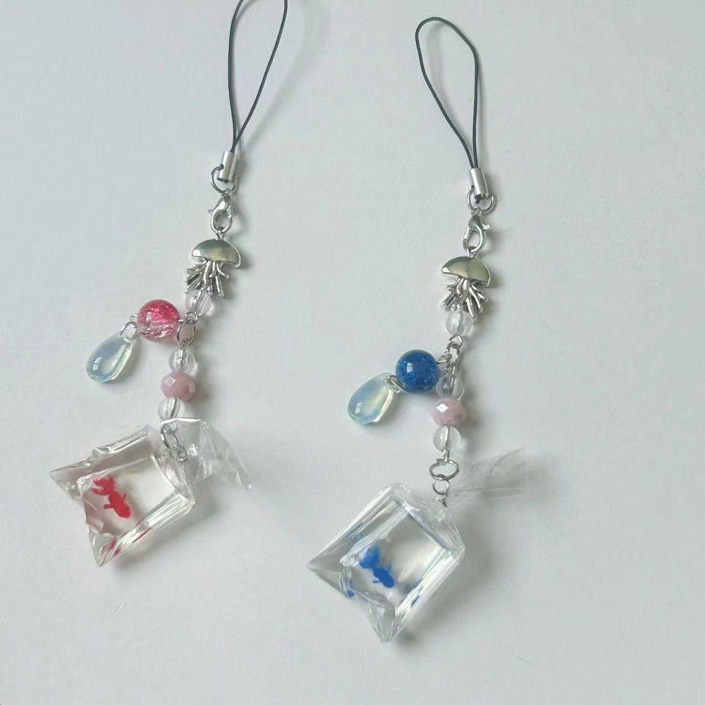 Phone Charm Fish Phone Chain Sweet Y2K Mobile Lanyard Phone Case Cell Phone Strap Girls Women