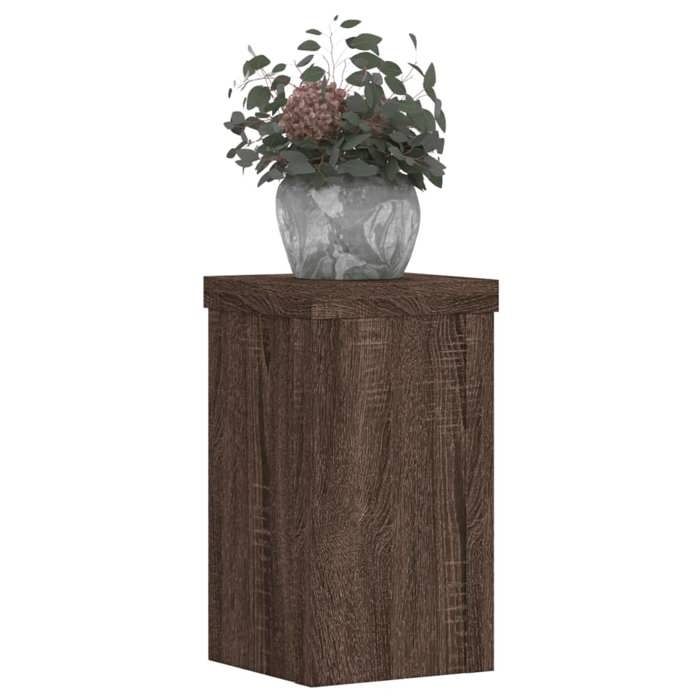 VidaXL Supports pour plantes 2 pcs chêne marron bois d'ingénierie, support de fleurs, support de pot, support pour plantes 852885