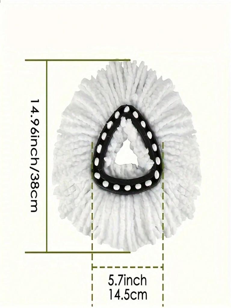 Rotary Mop Replacement Head, 100% Microfiber Mop Filling Head, O-Cedar Compatible with Triangular Spin Mop, 360-Degree Micro-Rotating Mop