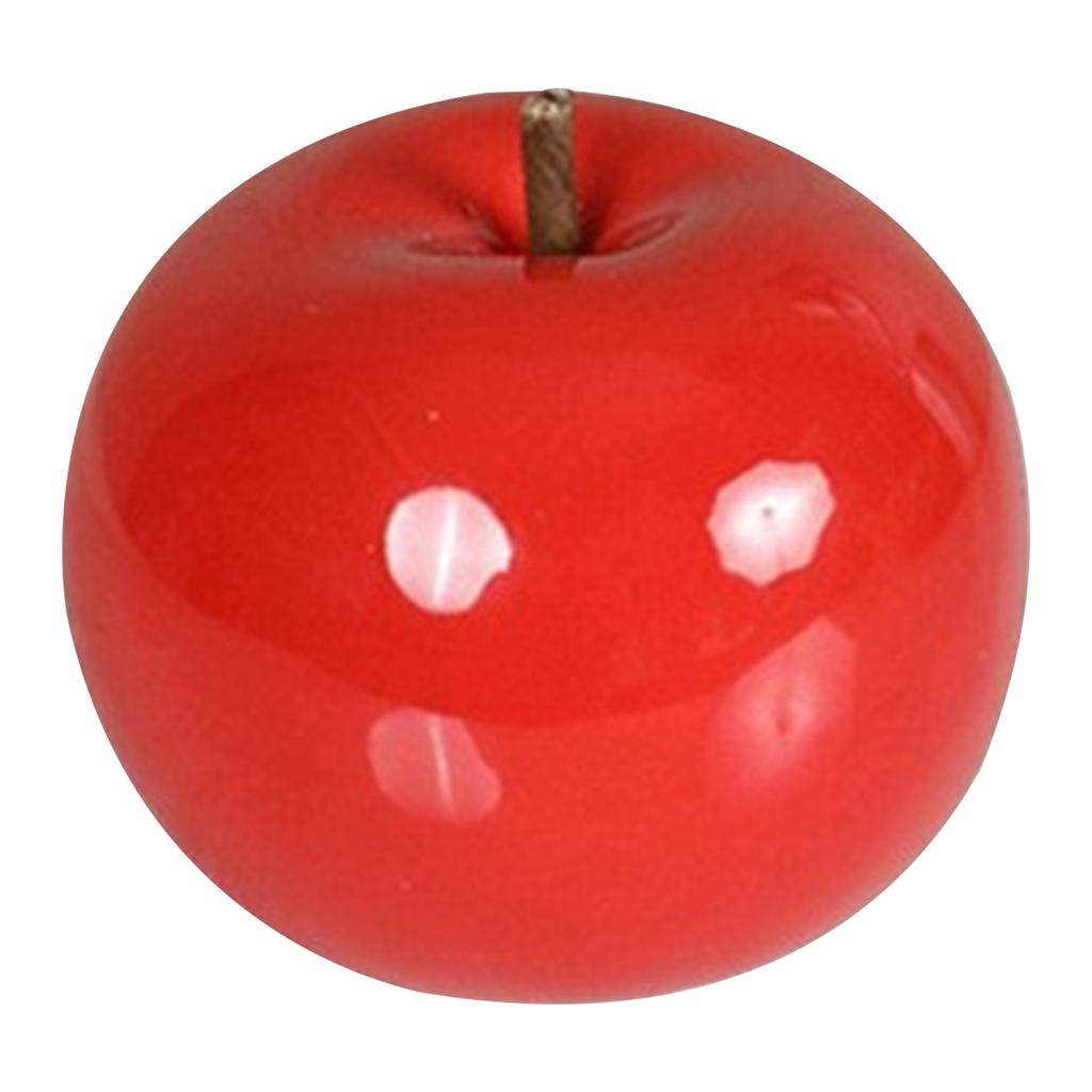 Decorative Apples Figurine Modern Tabletop Collectible Figurine Ceramic Apples Statue for Living Room Office Shelf Cabinet