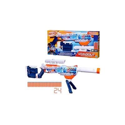 Hasbro Nerf Loadout Арктический-Ноль Бластер Страйкер, включает 4 сменных аксессуара, 24 дротика N1, встроенный магазин на 6 дротиков, детская игрушка и подарок, подходит