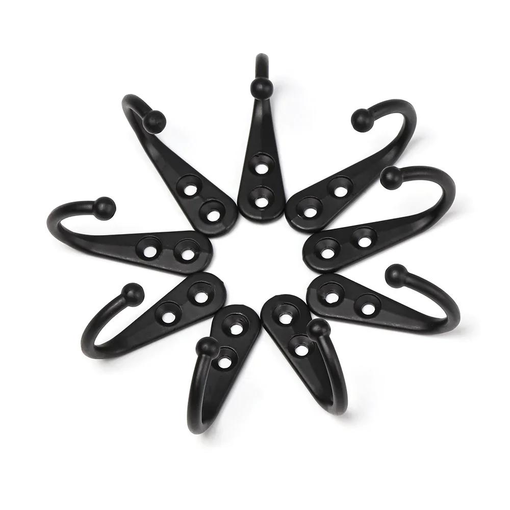 5 шт. Ретро настенные крючки классические цинковый сплав бронзовые крючки пальто шляпа брелки вешалки комнатный органайзер товары для дома