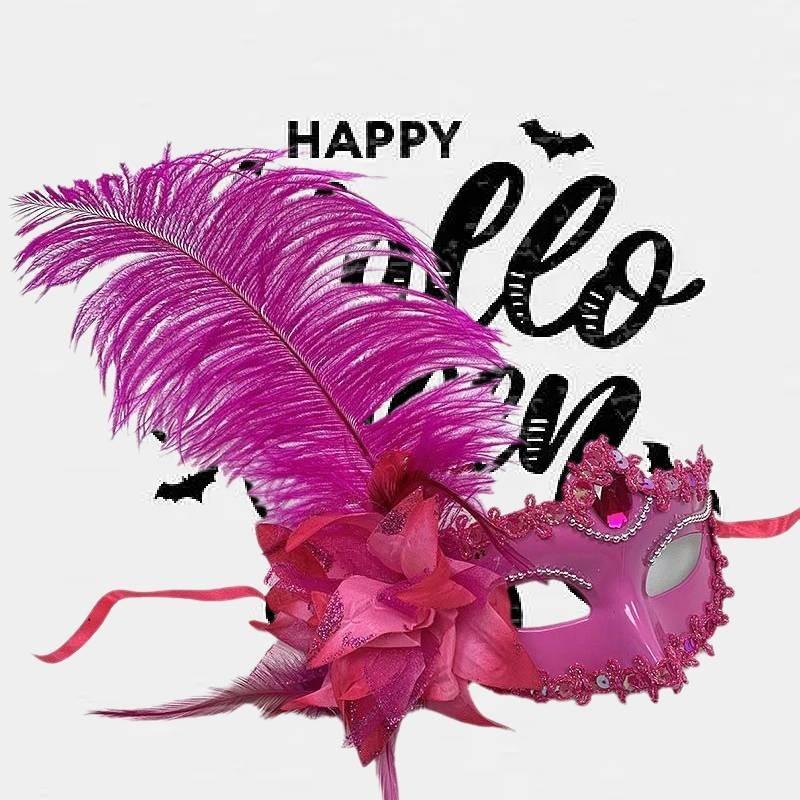 Роскошная маска принцессы на пол-лица с натуральными страусиными перьями, идеально подходящая для выступлений и вечеринок