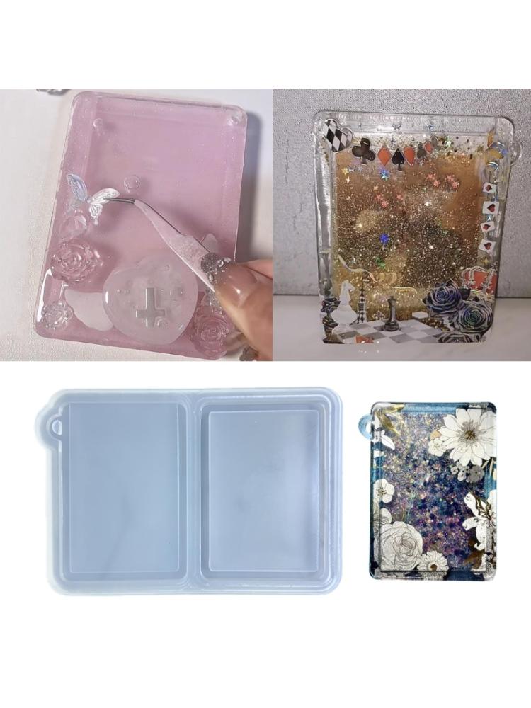 Resin Shaker Mold Quicksand Photo Frame Casting Epoxy Resin Mold Resin Jewelry Molds for Pendant Decoration Crafts