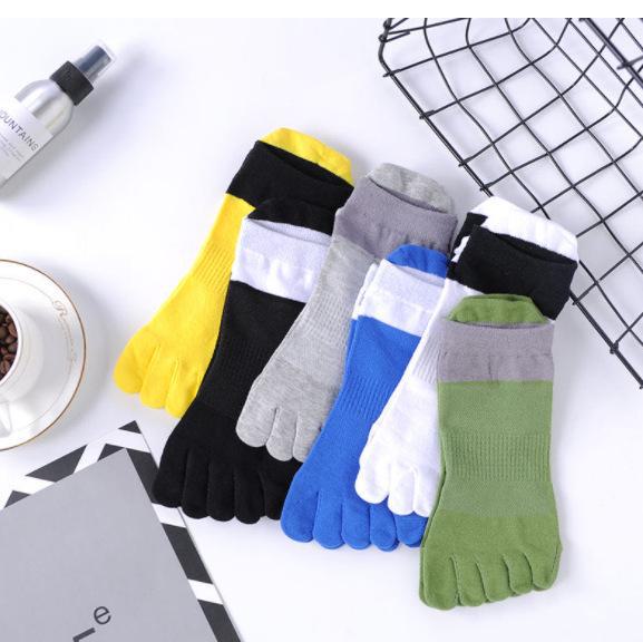 Men's Korean Cotton Split Toe Five-Finger Socks – Breathable, Sweat-Absorbent, Short, and Thin for Summer