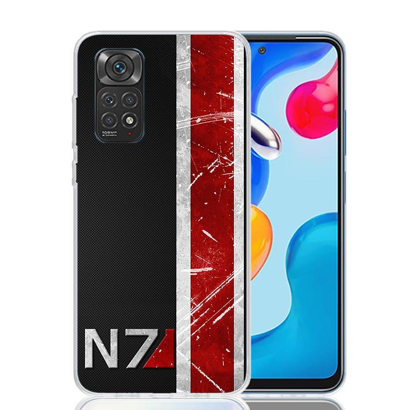 N7 Mass Effect Phone Case For Xiaomi Redmi Note 13 14 15 Pro Plus 12S 12 14S 11S 11E 10 10S 11 11T 5G 4G Cover Coque Redmi Note