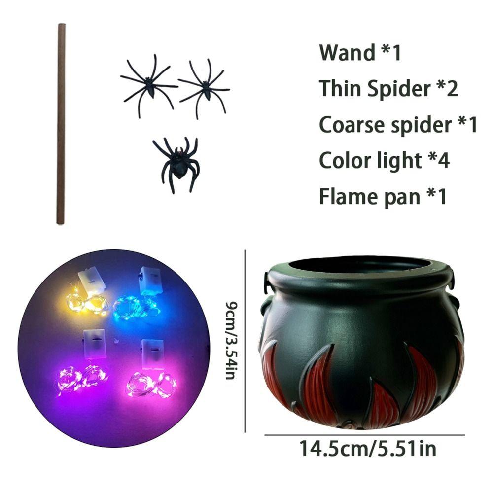 Creative Halloween Witches Pumpkin Cauldron Funny Halloween Desktop Ornaments  Haunted House