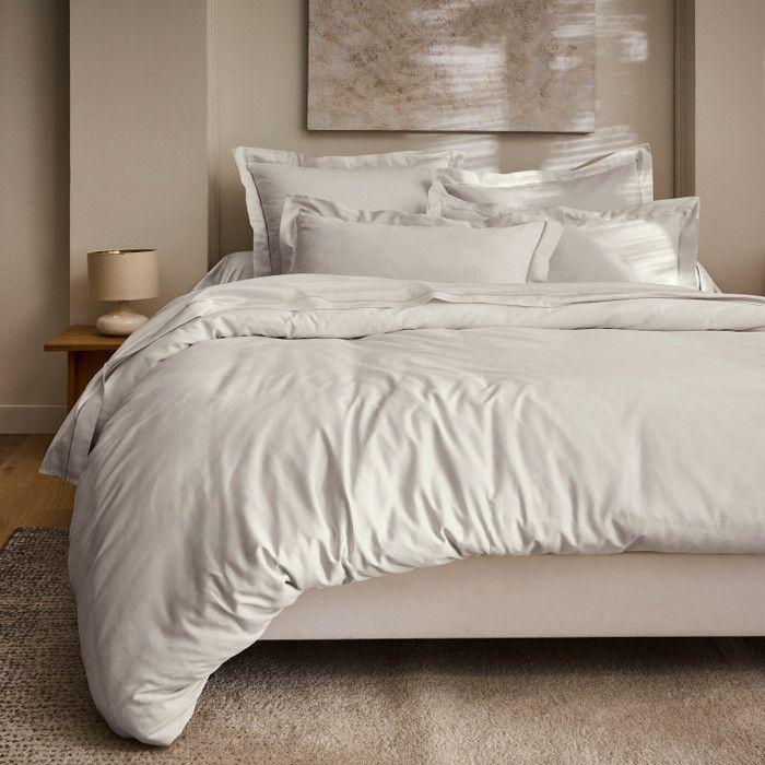Housse de couette "Prestige" 100% Satin de coton Peigné 120 fils /cm² Coton Pur - 240x260 - Prestige Sable