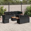 VidaXL Garden Lounge Set with Cushions 9 Pcs, Patio Sofas, Patio Furniture Set, Outdoor Furniture, Black 3227007
