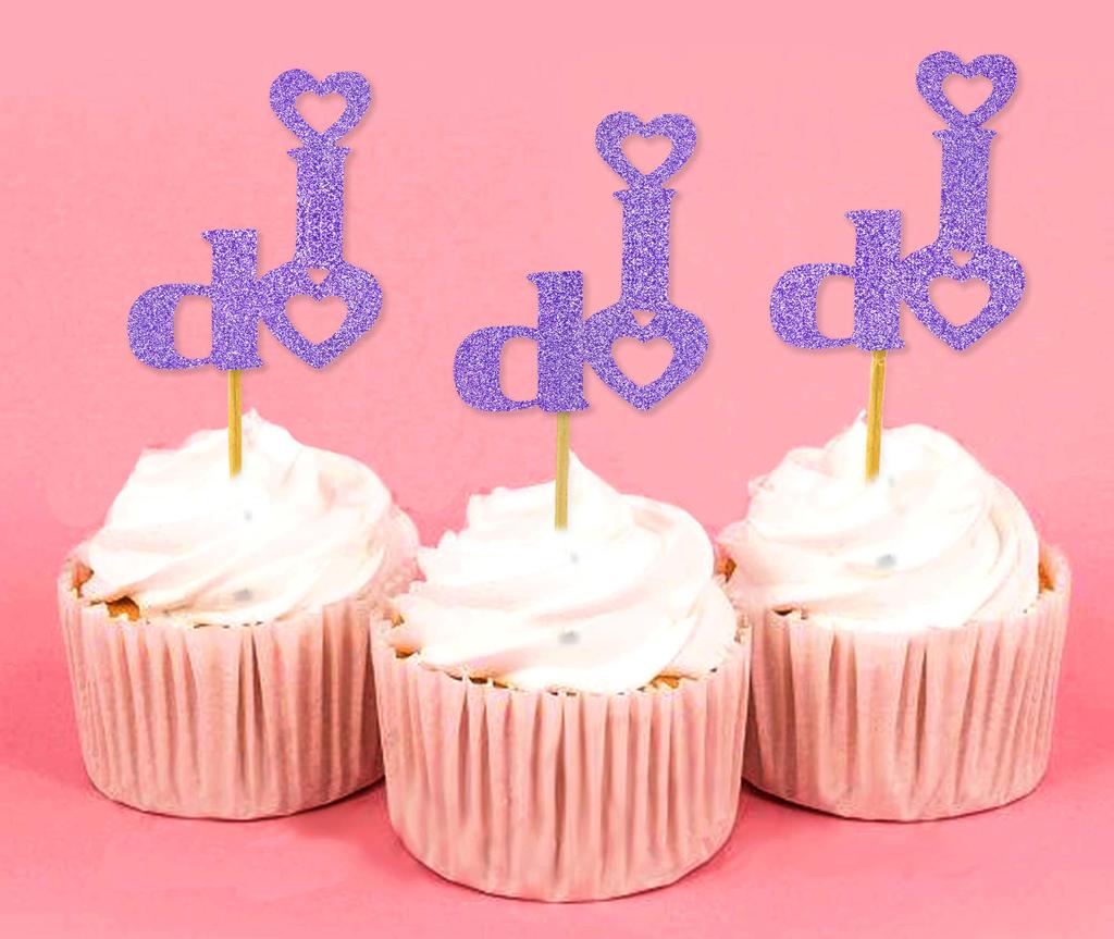 Darling Souvenir Wedding I Do Cupcake Toppers Party Dessert Decorations - Pack Of