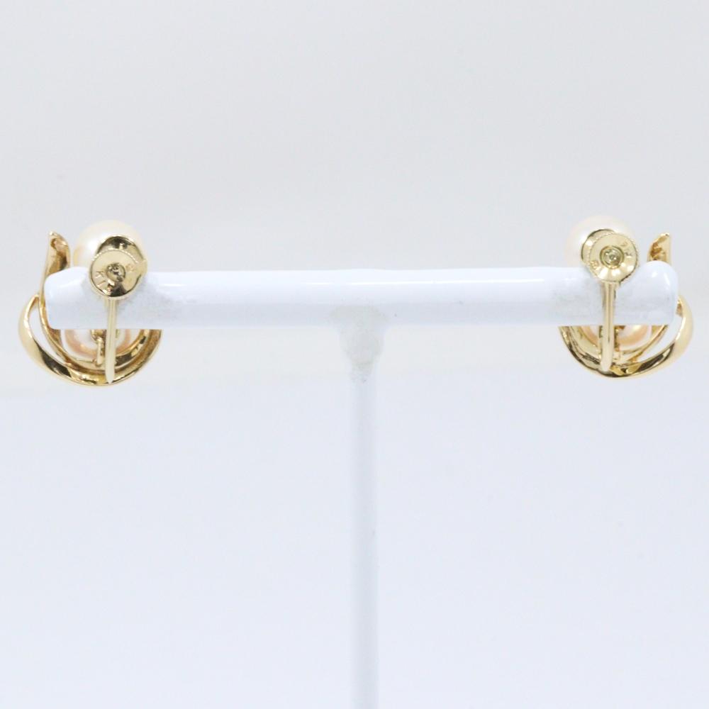 MIKIMOTO Pearl Earring K14 Yellow Gold/Pearl 7.3g Women Used