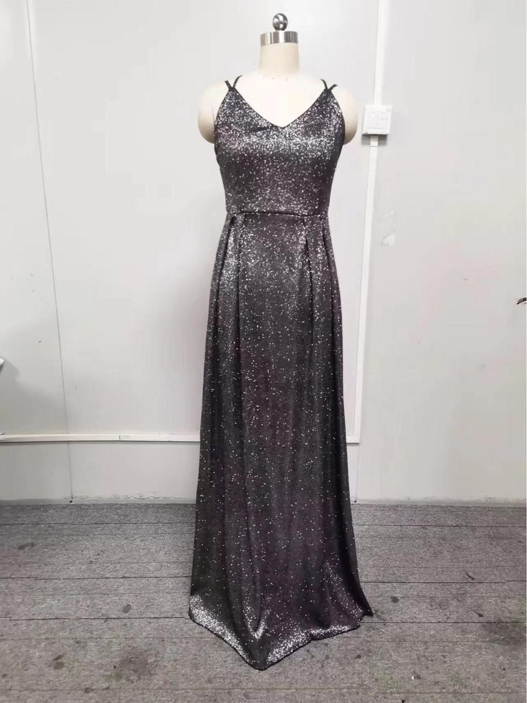 2024 Stylish Cross-Border Slim Evening Gown with Atmospheric Flash Design