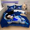 3Pcs Space Adventure Robot Bedding Set Quilt Cover Pillowcase Home Christmas Xmas Halloween Gift 1 Duvet Cover 2 Pillowcase M92464