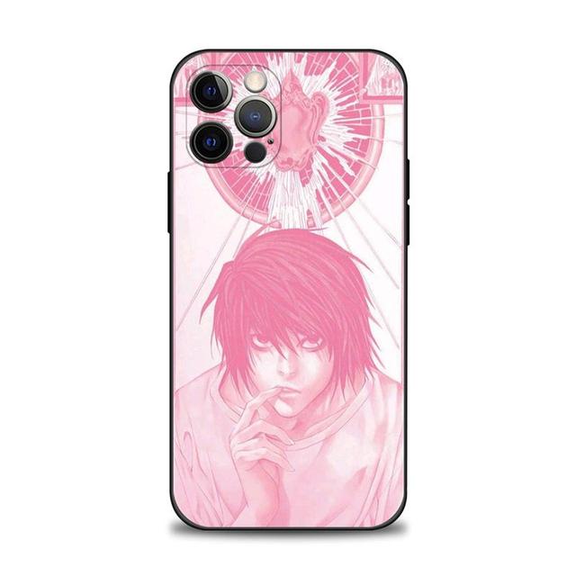 Розовый чехол для телефона Death Note Light Misa для Apple Iphone 14 13 12 11 Pro Max 13 12 Mini Xs Max Xr X 7 8 6 6s Plus
