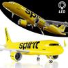 Масштаб 47 см Литая модель самолета Spirit Airlines A320 Модель самолета Коллекция украшений Управление для подарка