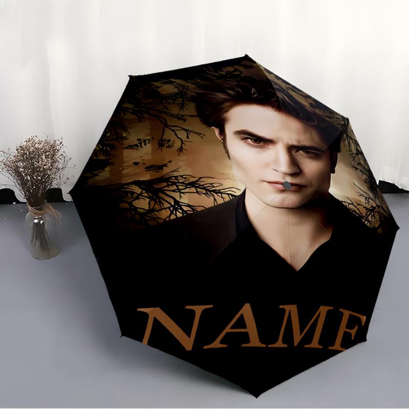 Personalized Name T-Twilight Print Umbrella - Automatic Open/Close, Eight-Rib Durable Frame, Automatic Folding Umbrella