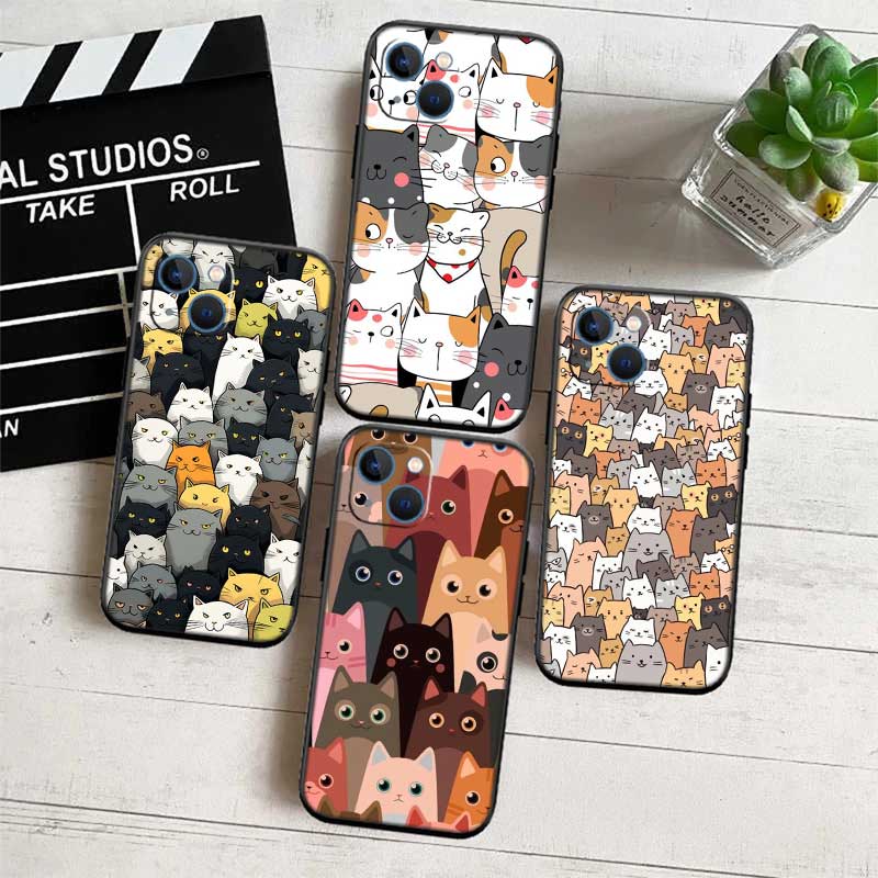 RE18 Cat Cartoon New High-End Shell Phone Case for Xiaomi Poco C40 C50 C51 C55 C65 C71 C75 F3 F5 F6 F7 M2 M3 Pro Ultra