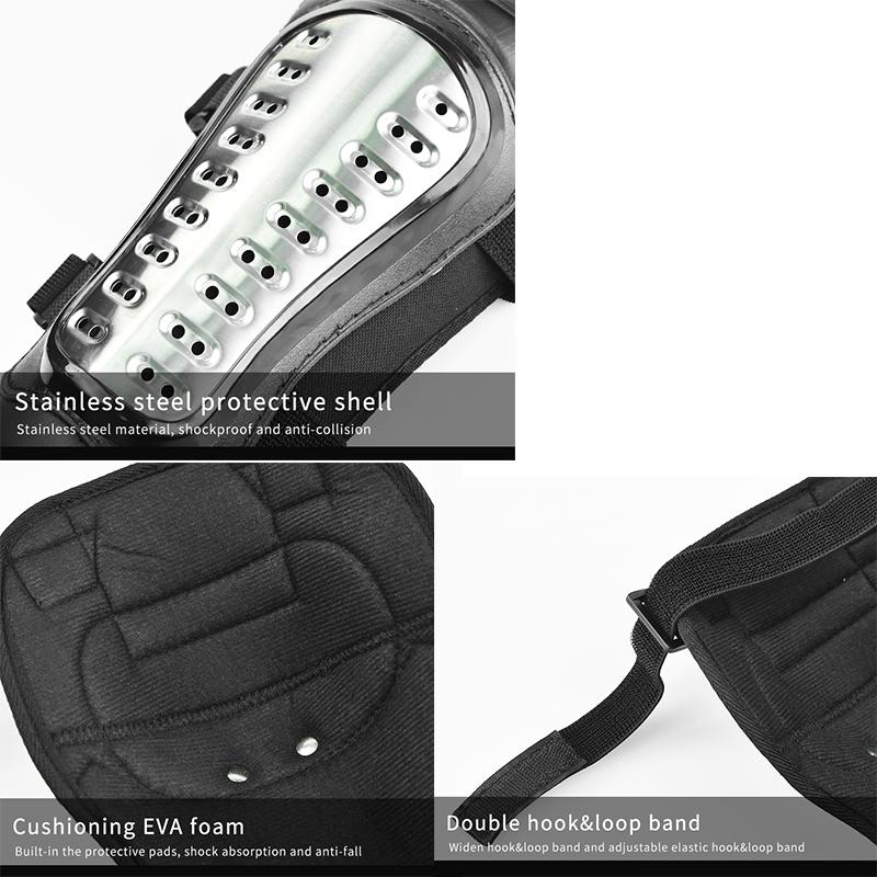 WOSAWE Motocross Racing Stainless Steel Protective Gear Motorcycle Knee Pads Knee Protector Equipment Off-road Elbow Guards