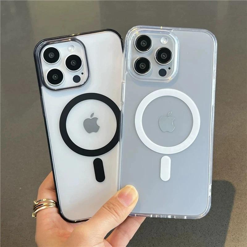 Luxury Matte Magsafe Wireless Charging Phone Case For For Iphone 11 12 13 14 15 16 Pro Max Plus Bumper Magnetic Transparent Cover