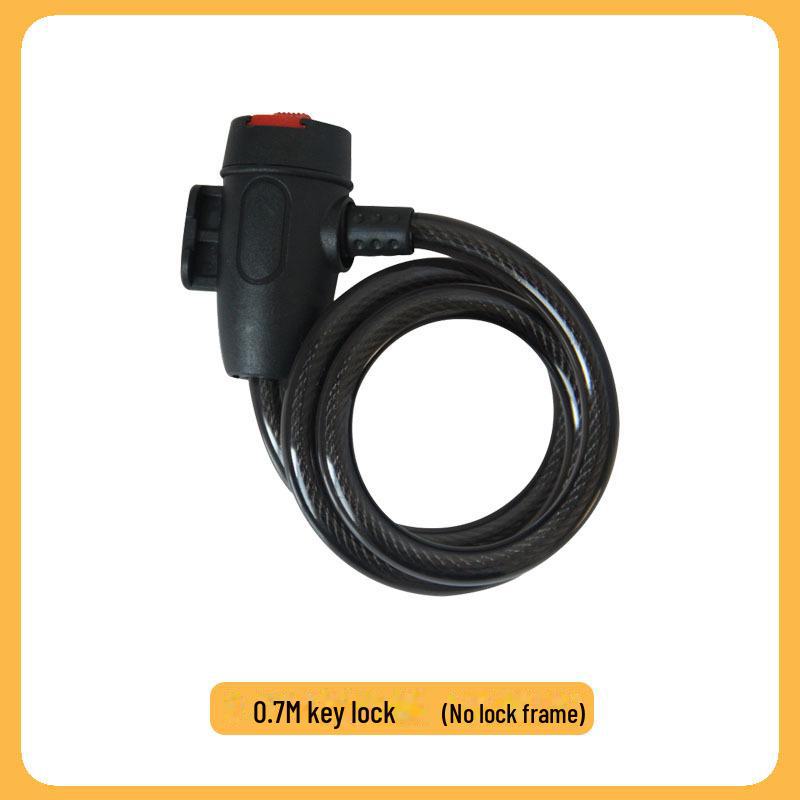 Портативный тросовый замок для велосипеда с защитой от краж и царапин