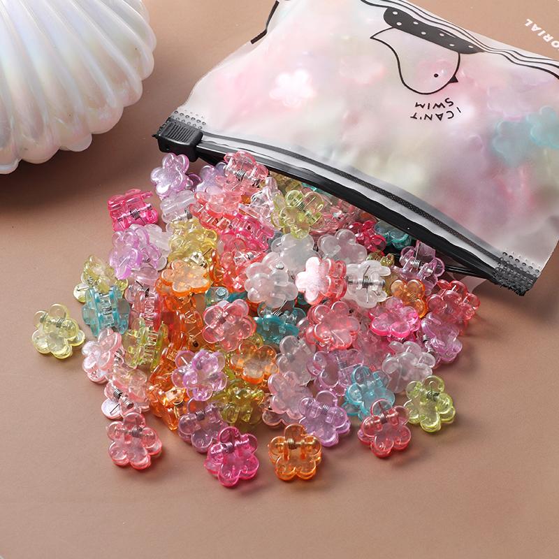 20 шт., красочные маленькие когти для волос, заколки с цветами для девочек, аксессуары для волос, детские головные уборы с героями мультфильмов, подарок