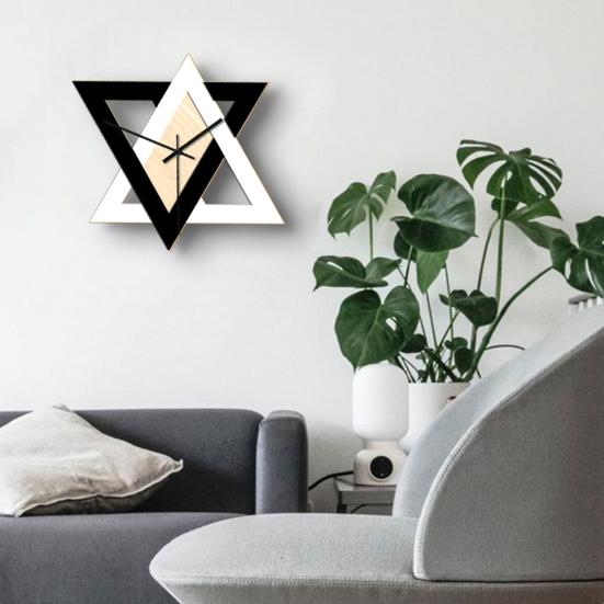 Настенные часы Высококлассные и элегантные без номера в скандинавском стиле. Простая установка. Контрастный цвет для спальни.