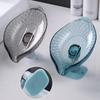 Leaf Shaped Soap Dish Suction Cup Soap Dish Holder Soap Box Sponge Soap Holder Storage Tray Soap Container for Bathroom Shower
