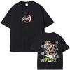 Anime Demon Slayer Kokushibo Douma Akaza Hantengu Gyokko Giyuutarou Eyes Print T-shirt Men Women Casual Cotton Vintage T Shirts
