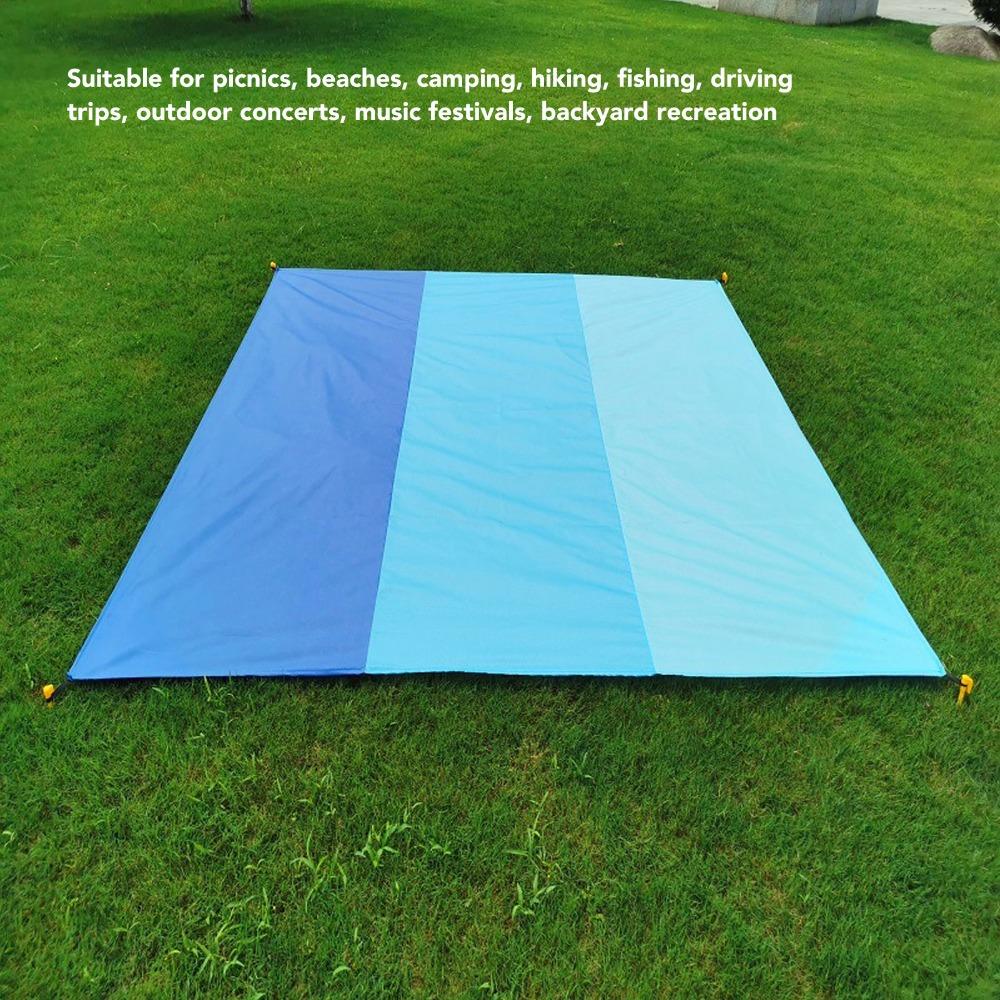 Polyester Fabric Beach Blanket Sandproof Waterproof Outdoor Mat Camping Blanket Beach Trips